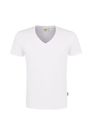 Herren V-Shirt Modern Single-Jersey aus 100 % Baumwolle (ash-meliert: 98 % Baumwolle und 2 % Viskose