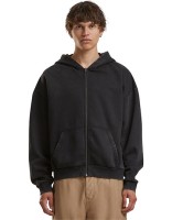 BY295 Build Your Brand Vintage Heavy Zip Hoodie