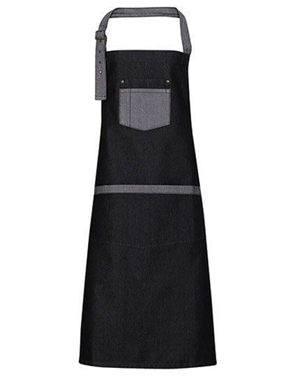 Domain Contrast Denim Bib Apron