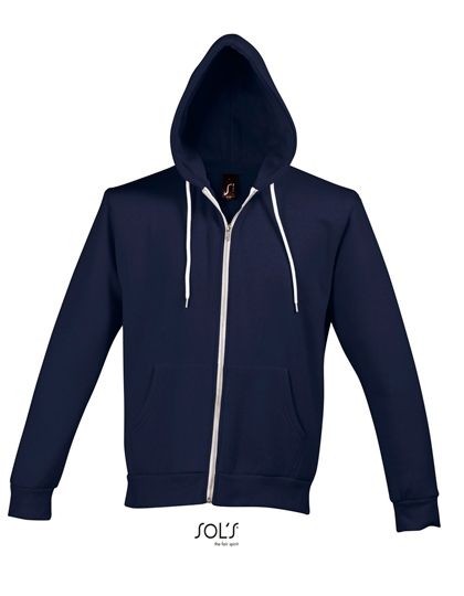 Unisex Hooded Zipped Jacket Silver