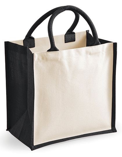 Printers Midi Jute Bag