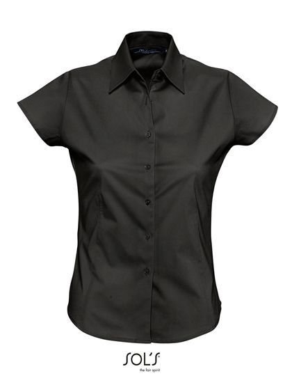 Ladies` Stretch-Blouse Excess Shortsleeve