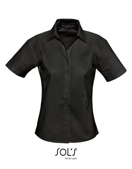 Ladies` Oxford-Blouse Elite Short Sleeve