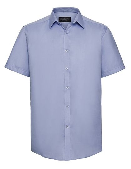 Men`s Short Sleeve Tailored Herringbone Shirt