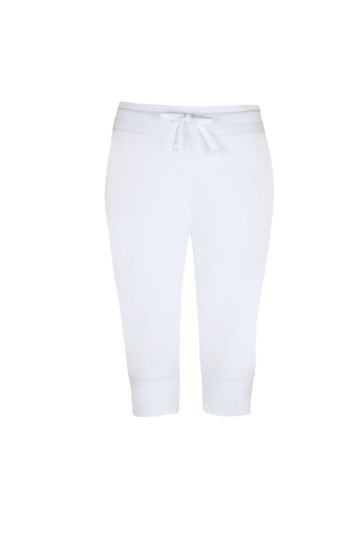 Damen Damen-7/8-Jogginghose Maschenware aus 80 % Baumwolle, 15 % Polyester und 5 % Elasthan (grau me