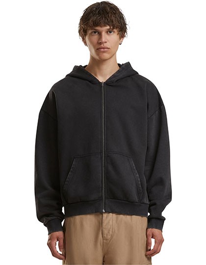 BY295 Build Your Brand Vintage Heavy Zip Hoodie