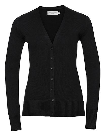 Ladies` V-Neck Knitted Cardigan