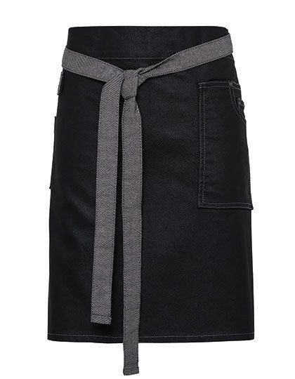 Division Waxed Look Denim Waist Apron